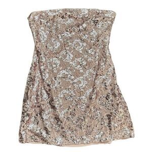 Free People Night Gaze Mini Dress Pink Lace & Sequins Size XL New without tags